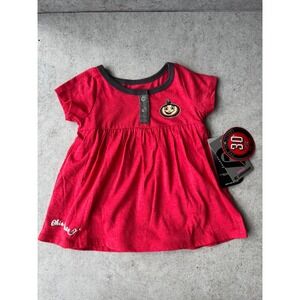 Colosseum Ohio State Buckeyes Infant Girls Red Bodysuit Dress 6-12 Months NWT